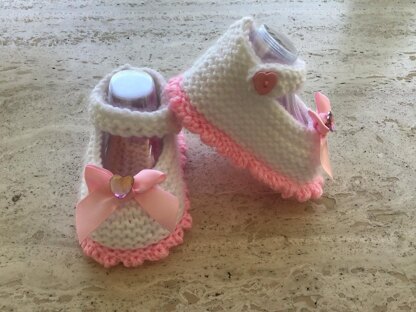 Baby Girl Shoe Picot Edge