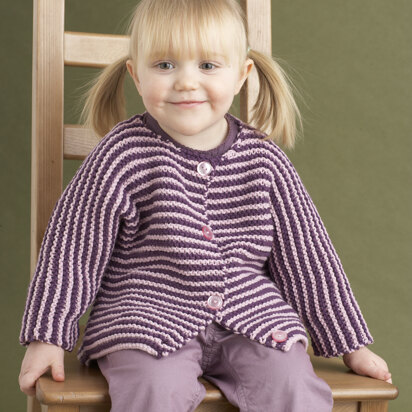 Cheerful Baby Cardigan in Lion Brand Cotton-Ease - 70624AD