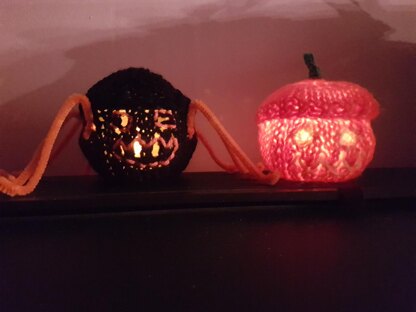 Miniature Pumpkin & Spider Lanterns