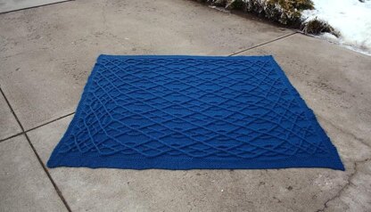 Diamonds Cabled Blanket