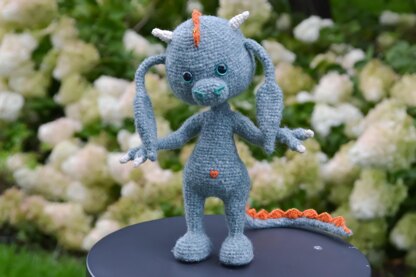 Little Dinosaur boy Crochet Pattern, amigurumi toy PDF, Language - English