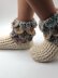 Crochet slipper boots