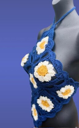 English Daisy Crochet Crop Top
