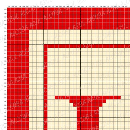 C2C Crochet Pattern Letter U Blanket Baby Shower Stroller Red Cream Name Throw