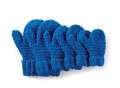 Hands Full Crochet Mittens in Caron One Pound - Downloadable PDF