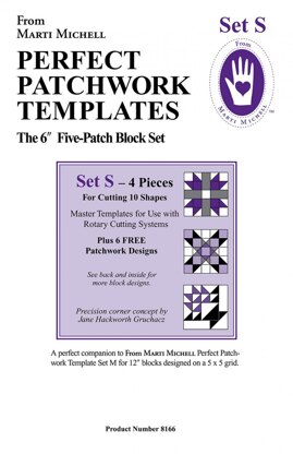 Marti Michell Set S Five Patch 6 inch Quilting Template