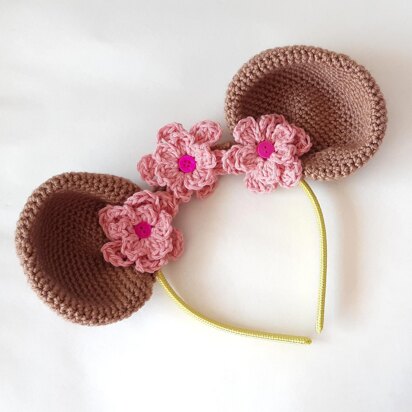 Crochet Mouse Ears Headband