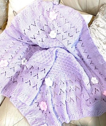 ALEXANDRA baby blanket knitting pattern