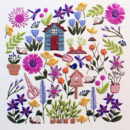 Stitchdoodles How does your Garden Grow Hand Embroidery Pattern
