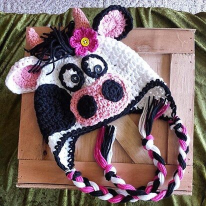 Lulabelle Cow Earflap Hat