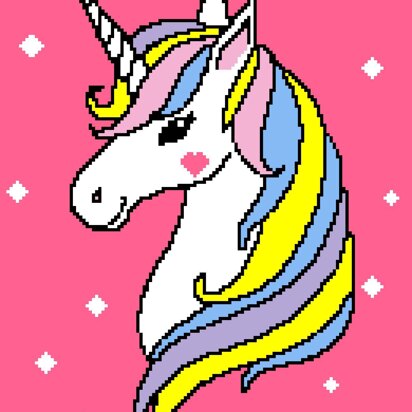 Unicorn Beauty Graphghan Pattern