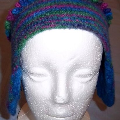 Felted Thrum-fun Hat - knitting pattern