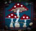Zen Garden Mosaic Square - Mushrooms