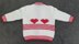 Pippa - Girl's heart and stripe cardigan