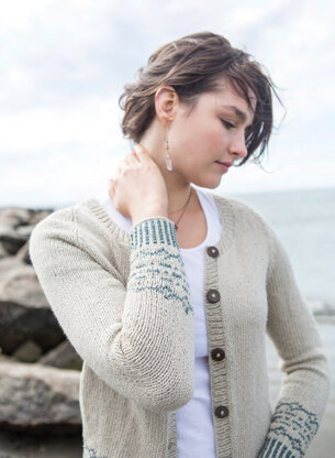 Fala Cardigan in Berroco Indigo - Downloadable PDF