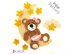 Moon bear crochet applique pattern