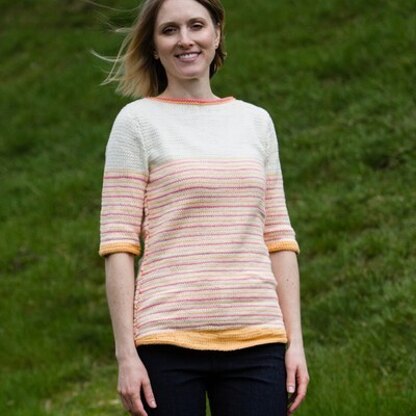 713 Easy Day Tee - Jumper Knitting Pattern for Women in Valley Yarns Longmeadow