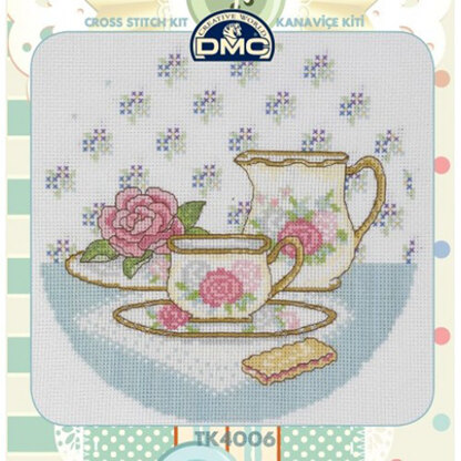 Creative World Of Crafts Tea & Biscuits (with Sewing Tin) Cross Stitch Kit