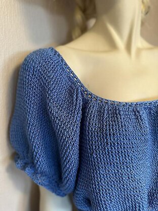 Ruffle Raglan Crochet Sweater