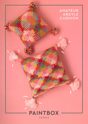 Amateur Argyle Cushion - Free Crochet Pattern For Home in Paintbox Yarns Chunky Pots