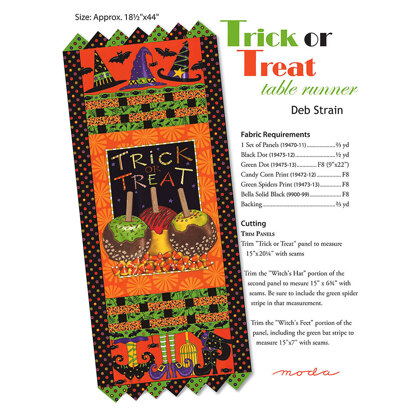 Moda Fabrics Trick Or Treat Quilt - Downloadable PDF