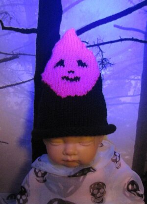 Baby Pink Halloween Ghost Head Beanie