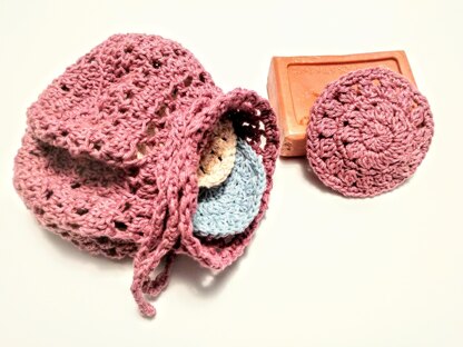 Flower-Wheel Scrubbies and Laudry Bag