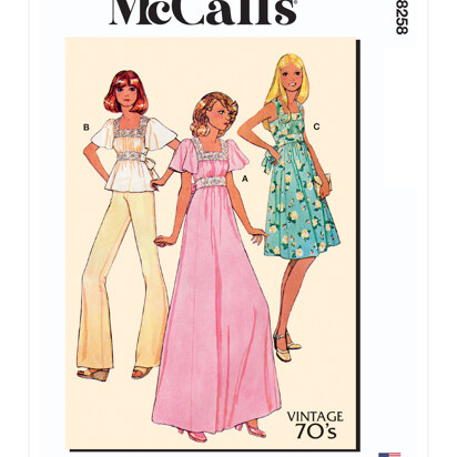 McCall's Misses' Dresses and Top M8258 - Sewing Pattern