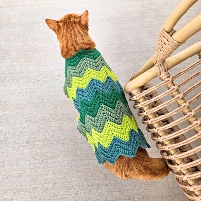 Chevron Cat Sweater