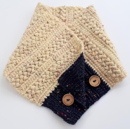 Cozy Cool Beans Button Cowl