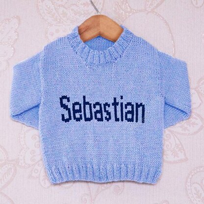 Intarsia - Sebastian Moniker Chart - Childrens Sweater