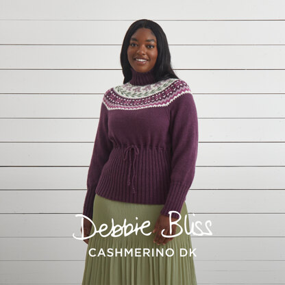 Apres Ski Sweater - Jumper Knitting Pattern for Women in Debbie Bliss Cashmerino DK by Debbie Bliss - DB407 - Downloadable PDF