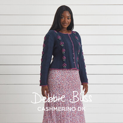 Debbie Bliss Embroidered Flowers Cardigan PDF