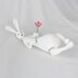 Ceramic hare with flower