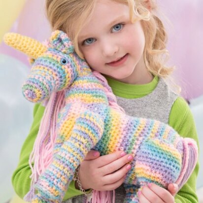 Enchanting Unicorn in Red Heart Super Saver Economy Solids - LW4400