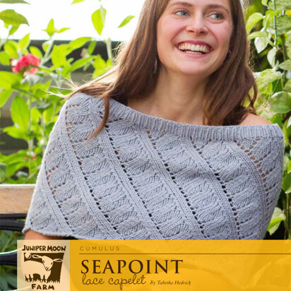 Seapoint Lace Capelet in Juniper Moon Farm Cumulus - J31-02