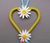 Crochet pattern daisies heart - easy from scraps of yarn