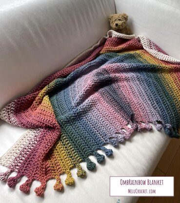 OmbRainbow Blanket pattern by Melu Crochet