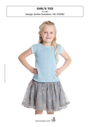 Girl's Tee in BC Garn Allino - 5107BC - Downloadable PDF