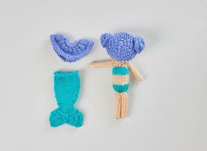 Tina & Nina Mermaid in Red Heart Amigurumi - LM6285 - Downloadable PDF