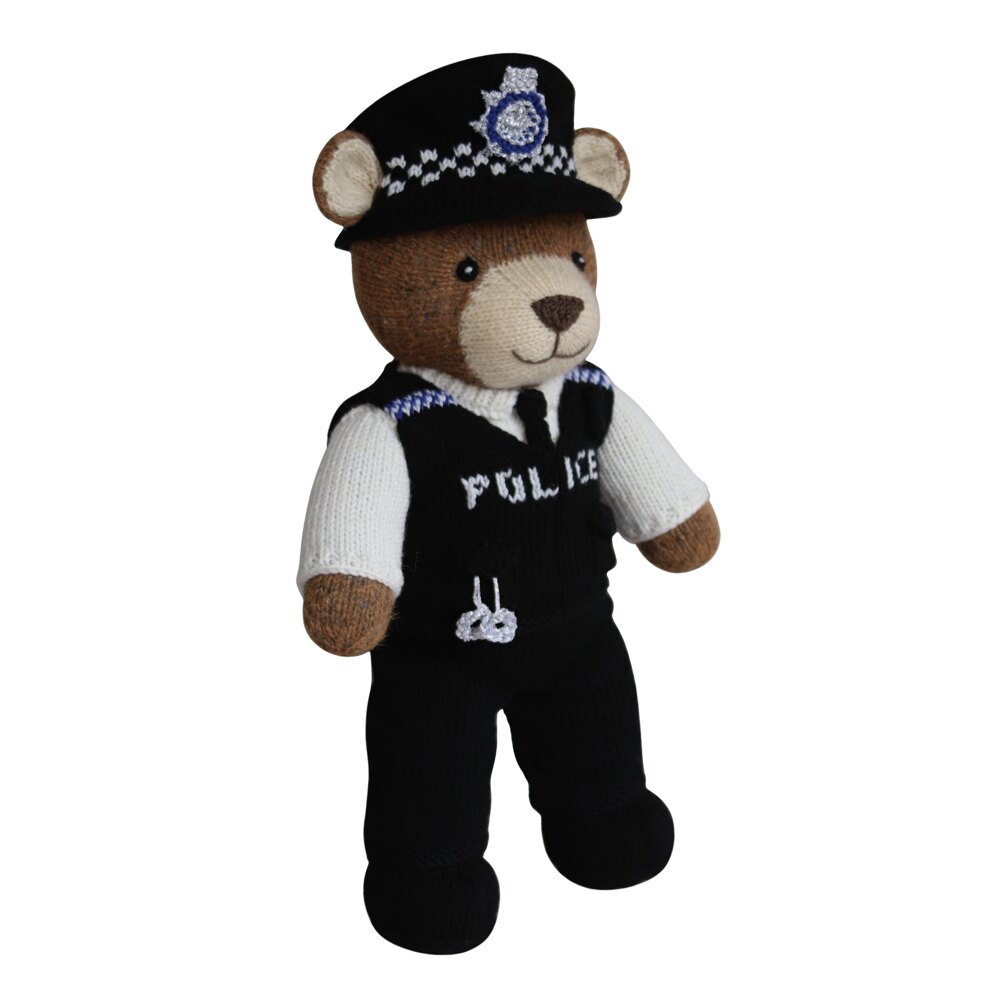 Police teddy bear knitting pattern on sale