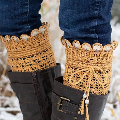 Pumpkin Spice Vintage Lace Boot Cuffs