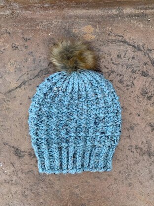 Blue Mesa Beanie - a loom knit pattern