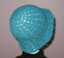 Aqua Rose Flower Hat