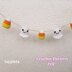 Ghost and Candy Corn garland crochet pattern, Halloween crochet decoration pattern, Spooky season decor, Nursery garland handmade cute ghost