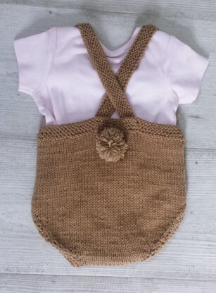 Bunny Romper with pompom trims for baby