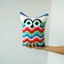 Owl chevron zig zag toy pillow