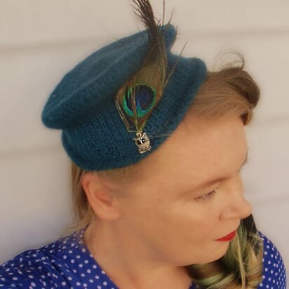 Irene vintage tilt hat - knitting pattern