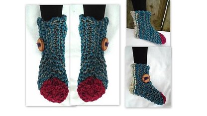 855 - Beginner Knit Slippers