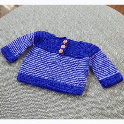 648 First Violet Pullover - Jumper Knitting Pattern for Babies in Valley Yarns Valley Superwash DK Hand-Dyed